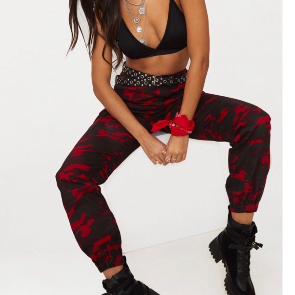 Burgundy Camo Pants